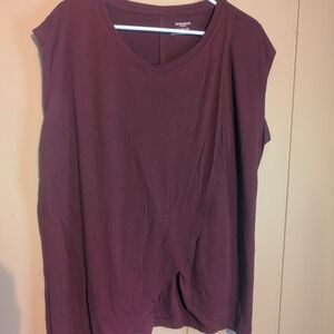 Motherhood Burgundy Muscle Tee